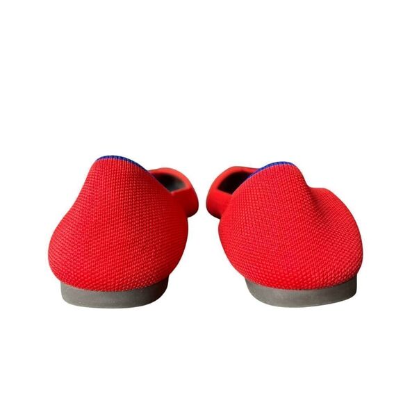 Rothy's The Point Ballet Flat Knit Fabric Size W8 Red Pointed Toe - Picture 7 of 9